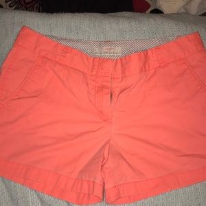 JCrew neon Chino shorts
